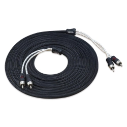 2-kanałowy przewód sygnałowy RCA Recoil PCI217 5m w czarnym oplocie nylonowym