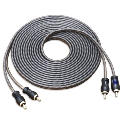 Długi 2-kanałowy przewód sygnałowy RCA Recoil RCI217 Echo Series 5 m (17ft) – widok zestawu