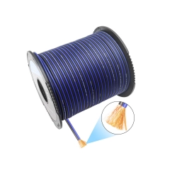 Profesjonalna szpula 61m kabla głośnikowego Recoil RS16-200 16AWG CCA w kolorze niebiesko-czarnym.