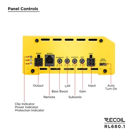 Wzmacniacz Recoil RL680.1 - 1 x 680 watt