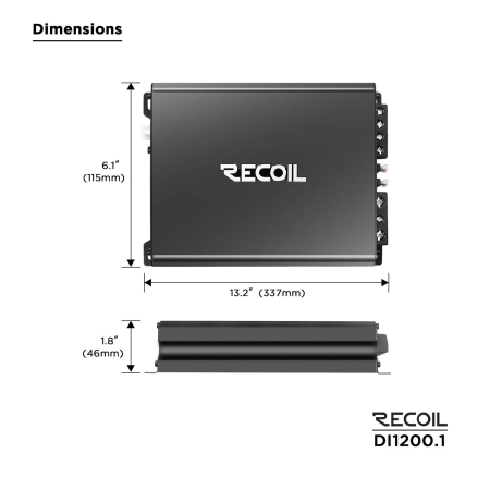 Wzmacniacz Recoil DI1200.1 - 1 x 1200 watt