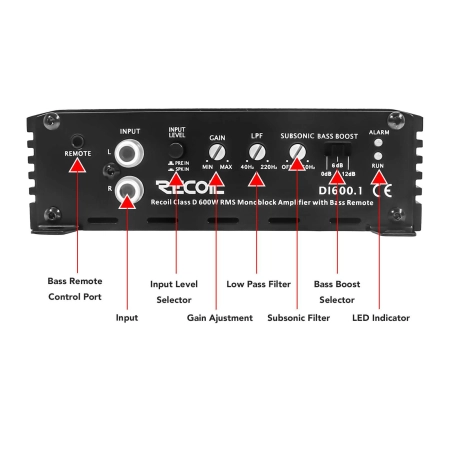 Wzmacniacz Recoil DI600.1 - 1 x 600 watt