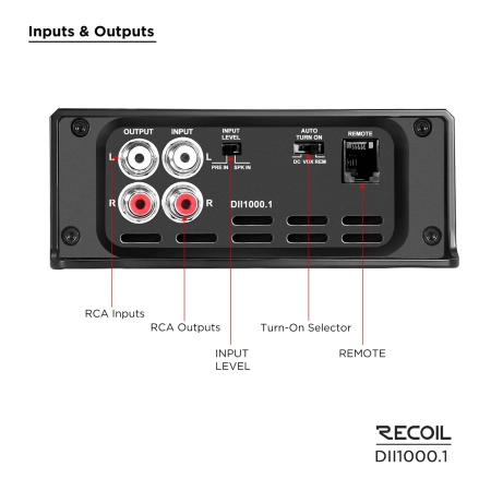 Wzmacniacz Recoil DII1000.1 - 1 x 1000 watt