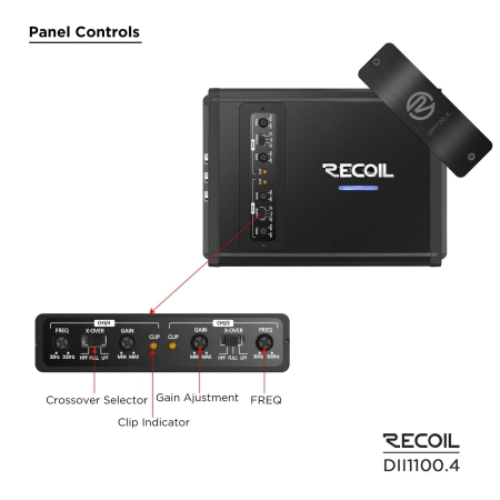 Wzmacniacz Recoil DII1400.4 - 4 x 210 watt