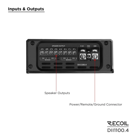 Wzmacniacz Recoil DII1400.4 - 4 x 210 watt