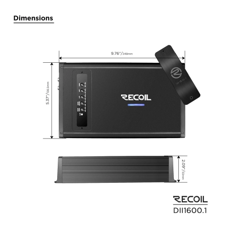Wzmacniacz Recoil DII1600.1 - 1 x 1600 watt
