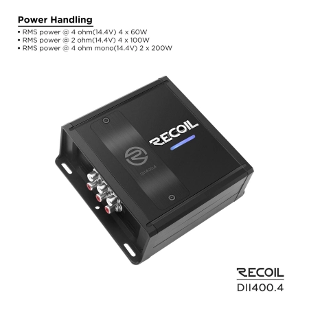 Wzmacniacz Recoil DII400.4 - 4 x 60 watt