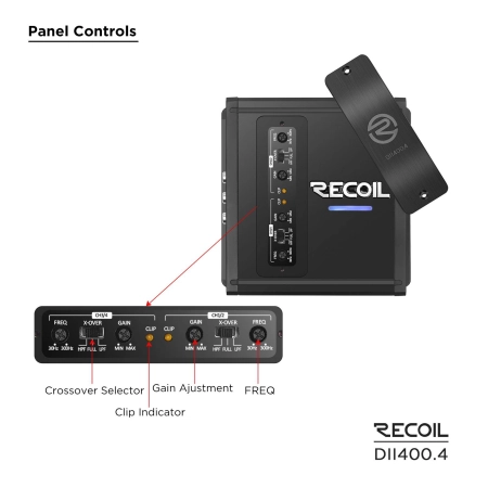 Wzmacniacz Recoil DII400.4 - 4 x 60 watt