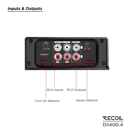 Wzmacniacz Recoil DII400.4 - 4 x 60 watt