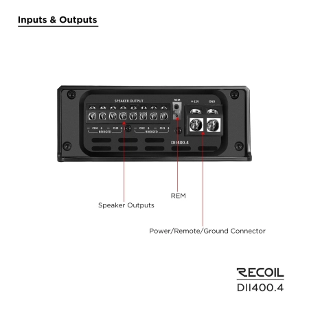 Wzmacniacz Recoil DII400.4 - 4 x 60 watt