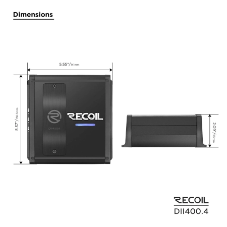 Wzmacniacz Recoil DII400.4 - 4 x 60 watt