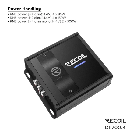 Wzmacniacz Recoil DII700.4 - 4 x 95 watt