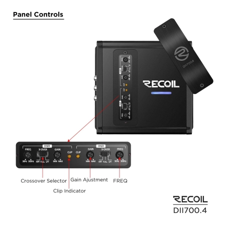 Wzmacniacz Recoil DII700.4 - 4 x 95 watt