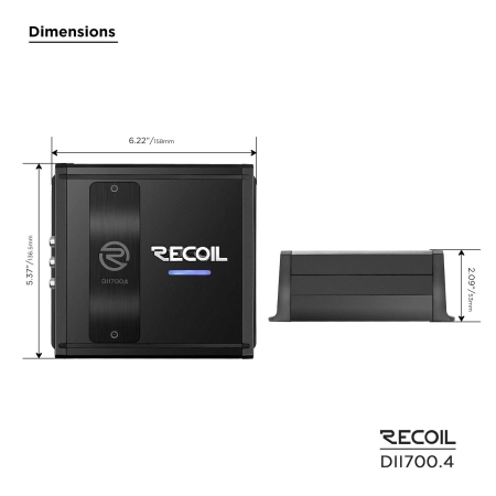 Wzmacniacz Recoil DII700.4 - 4 x 95 watt