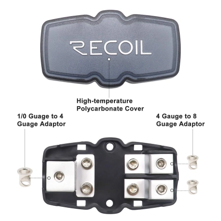 Recoil MFH12 - Oprawa bezpiecznikowa rozdzielacz MiniANL wej 1 x 0/2/4 AWG wyj 2 x 4/8 AWG