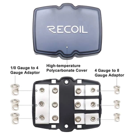 Recoil MFH13 - Oprawa bezpiecznikowa rozdzielacz MiniANL wej 3 x 0/2/4 AWG wyj 3 x 4/8 AWG