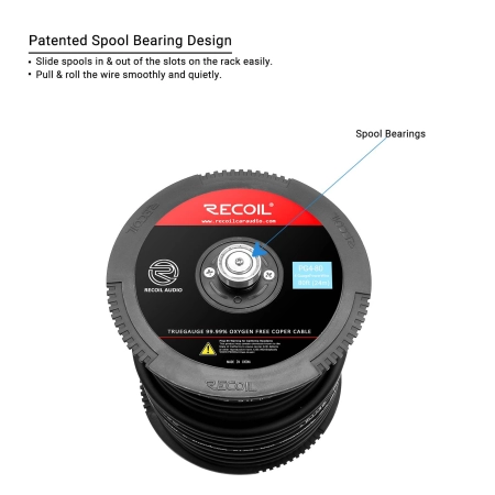 Przewód Recoil PG4-80 - kabel zasilający czarny 4AWG 21mm2 (rolka 24m) miedź Cu