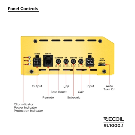 Wzmacniacz Recoil RL1000.1 - 1 x 1000 watt