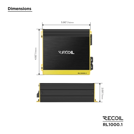Wzmacniacz Recoil RL1000.1 - 1 x 1000 watt