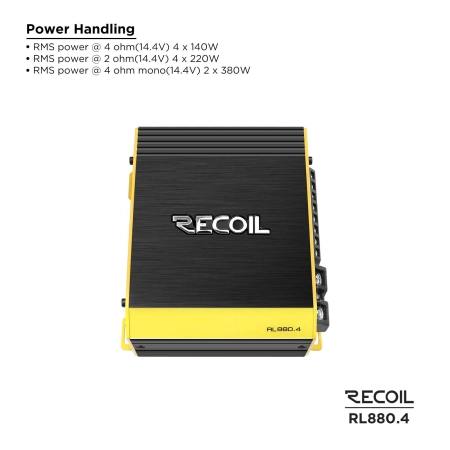 Wzmacniacz Recoil RL880.4 - 4 x 140 watt