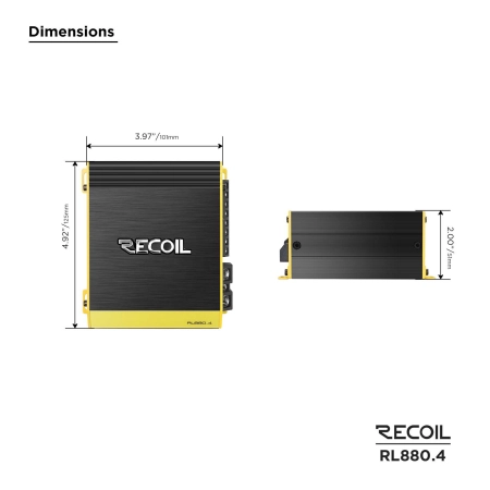 Wzmacniacz Recoil RL880.4 - 4 x 140 watt