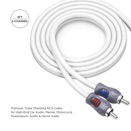2-kanałowy kabel RCA Recoil RMI29 o długości 2,7m z cynowanej miedzi OFC