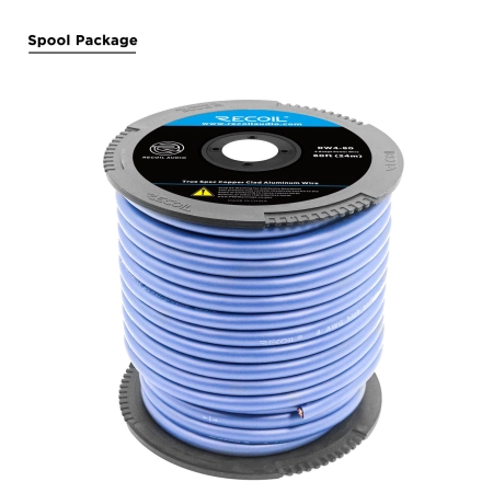 Przewód Recoil RW4-80 - kabel zasilający CCA niebieski 4AWG 21mm2 (rolka 24m)