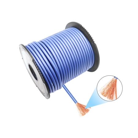 Przewód Recoil RW8-150 - kabel zasilający CCA niebieski 8AWG 8,5mm2 (rolka 46m)