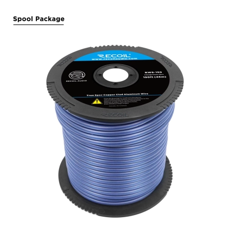 Przewód Recoil RW8-150 - kabel zasilający CCA niebieski 8AWG 8,5mm2 (rolka 46m)