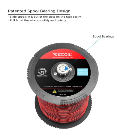 Elastyczny, gruby kabel Recoil SW12 12AWG w aksamitnej izolacji PVC Soft Touch czerwono-czarnej.