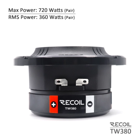 Terminale głośników wysokotonowych Recoil TW380 z serii Echo Pro