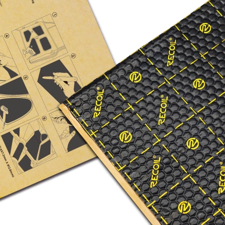 Recoil XLBK Ultra lekka mata tłumiąca 2,2mm czarny butyl 1 ark 457 x 812 mm (0,371 m2)