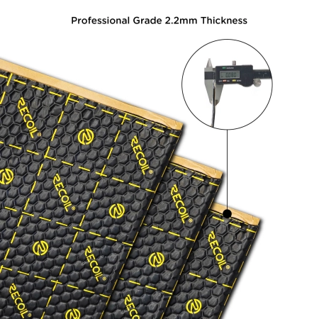Recoil XLBK Ultra lekka mata tłumiąca 2,2mm czarny butyl 1 ark 457 x 812 mm (0,371 m2)
