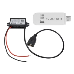 Zestaw LTE: modem 4G + zasilacz samochod. 5V USB