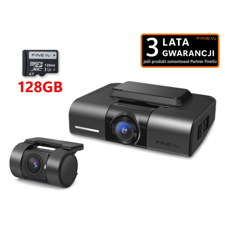FineVu GX4K /128GB - rejestrator UHD+FHD WiFi GPS