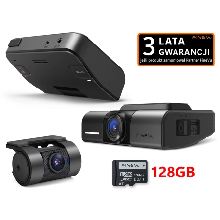 FineVu GX1000 /128GB - rejestrator 2xQHD WiFi GPS AI